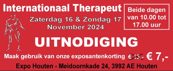 Internationaal Therapeut beurs 16 en 17 november 2024 – korting op entree